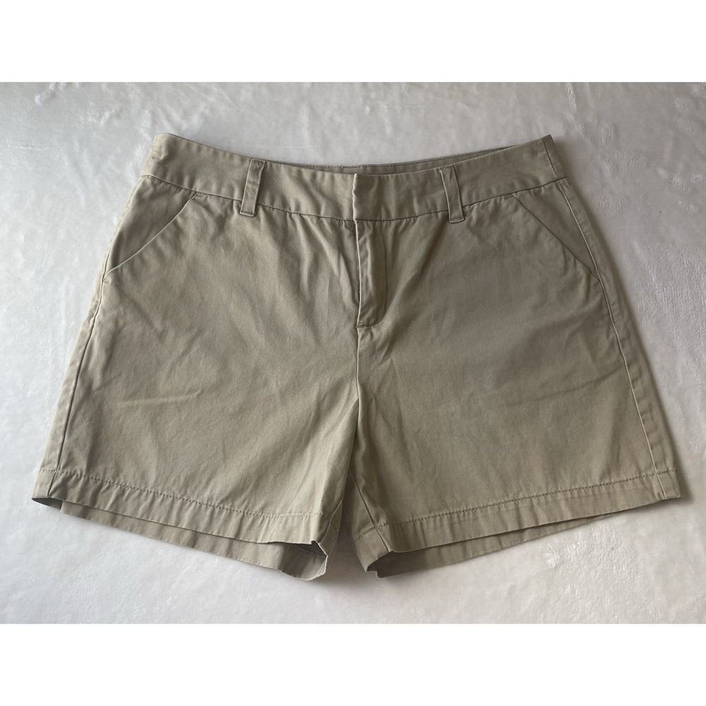 Merona 100% Cotton Size 12 Women's Khaki Fit 1 Zip Shorts Shortie